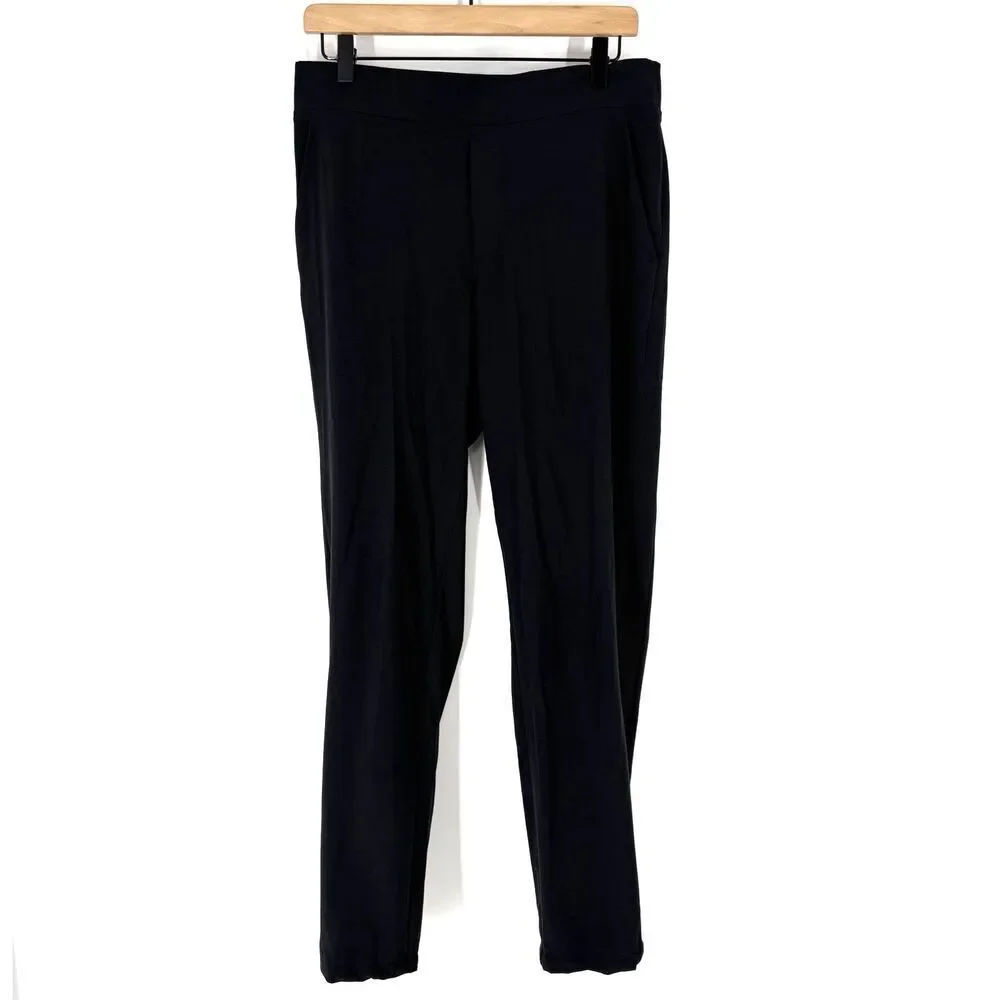 Athleta Brooklyn Ankle Pants Size 8 Tall Womens Black Travel Active Outdoors